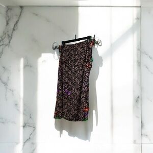 Floral Black and Pink Women's Skirt